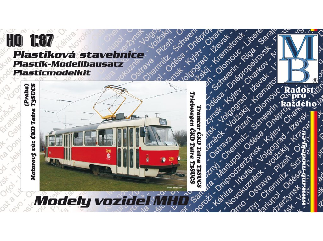 Stavebnice tramvaje ČKD Tatra T3SUCS "DP Praha"