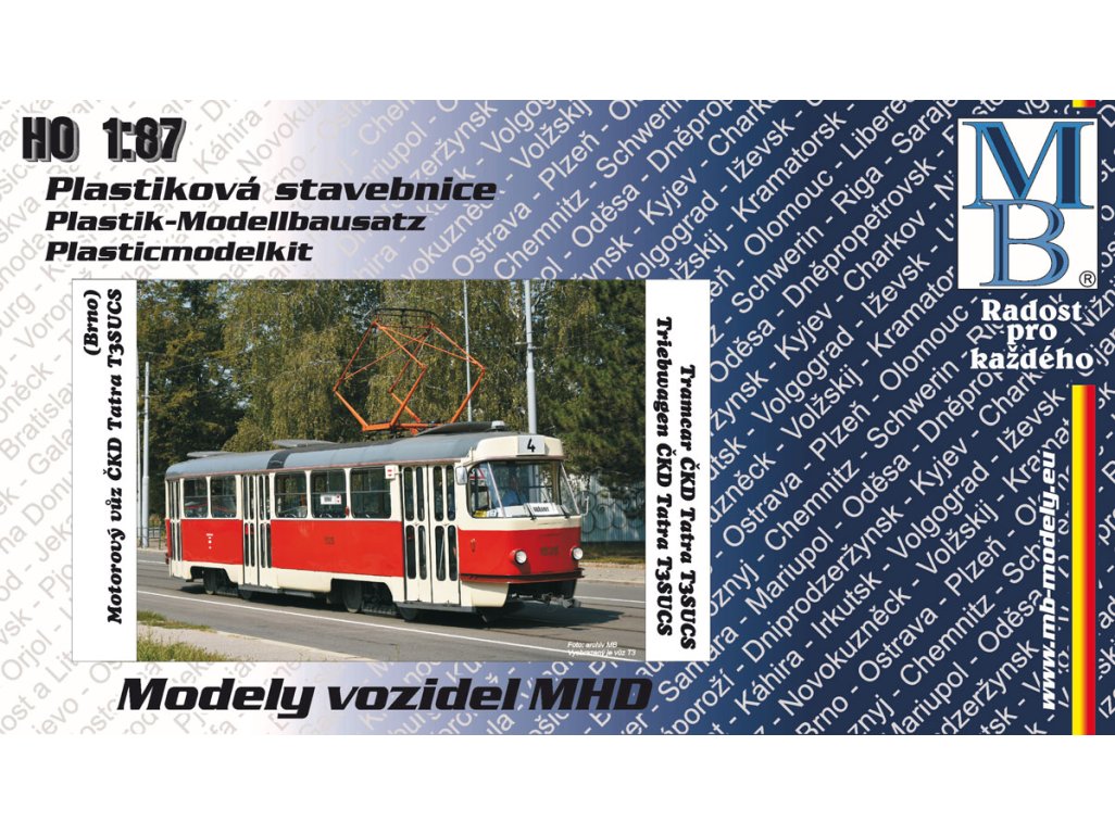 Stavebnice tramvaje ČKD Tatra T3SUCS "DP Brno"