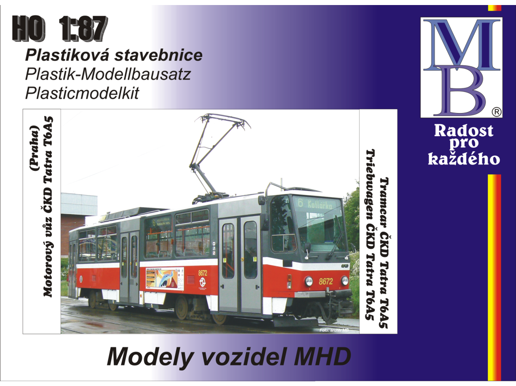 Stavebnice tramvaje ČKD Tatra T6A5 "DP Praha"