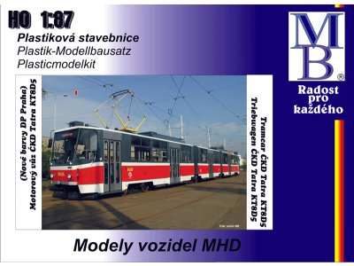 Stavebnice článkové tramvaje KT8D5 "DP Praha"