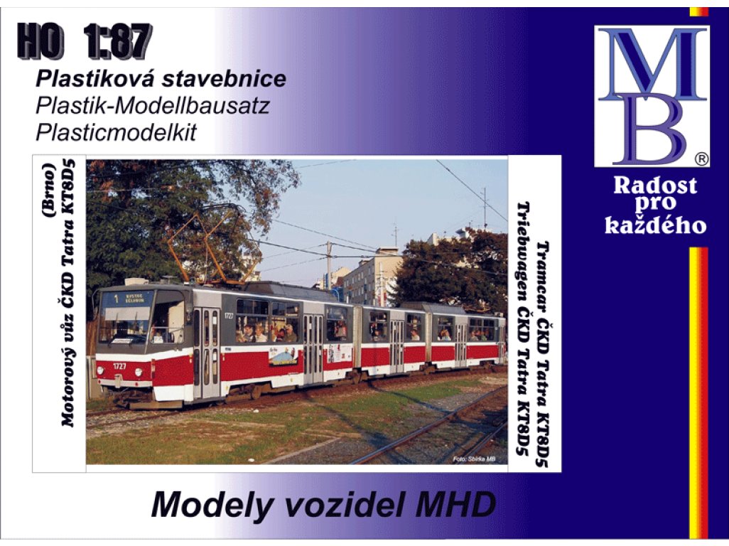 Stavebnice článkové tramvaje KT8D5 "DP Brno"