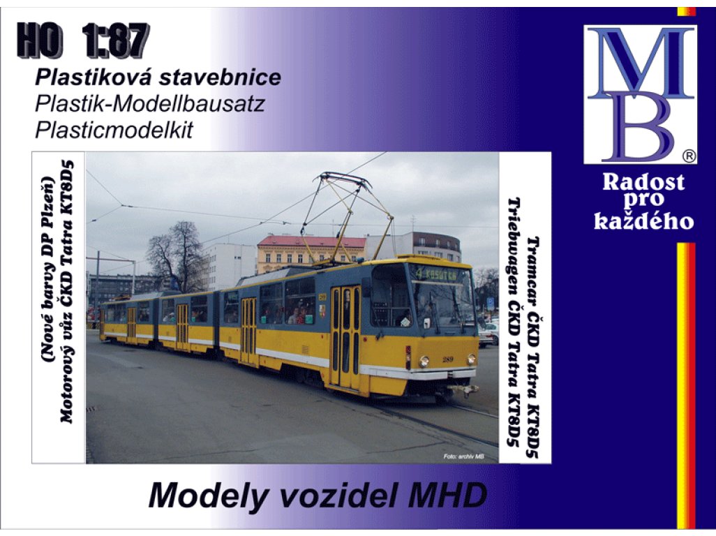 Stavebnice článkové tramvaje KT8D5 "DP Plzeň"