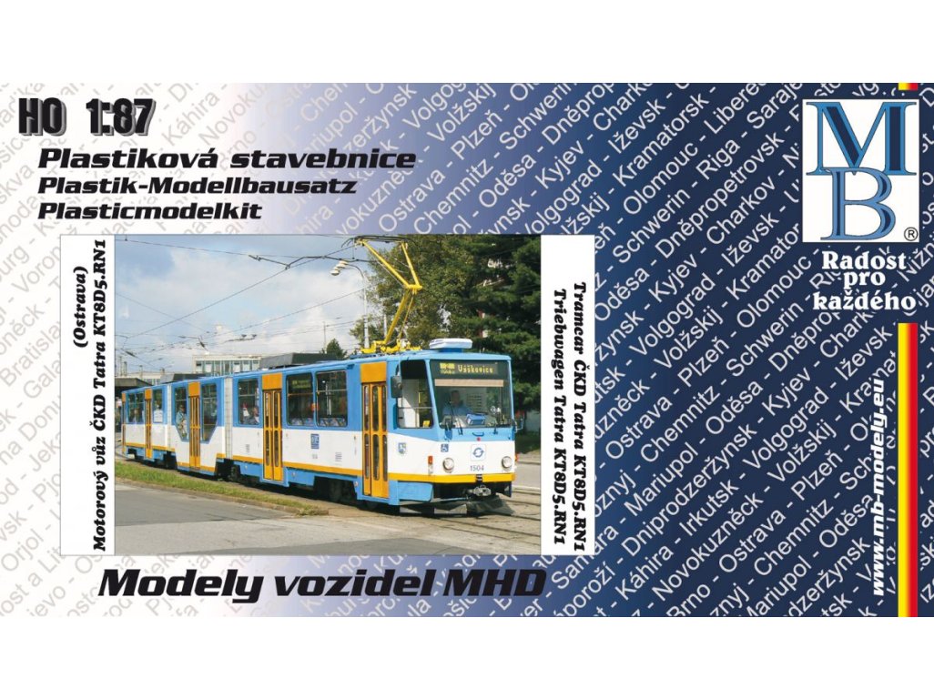Stavebnice článkové tramvaje KT8D5.RN1 "DP Ostrava"