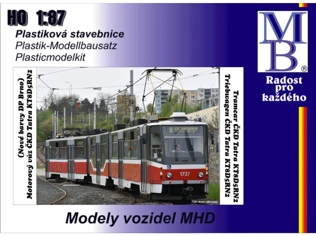 Stavebnice článkové tramvaje KT8D5.RN2 "DP Brno"