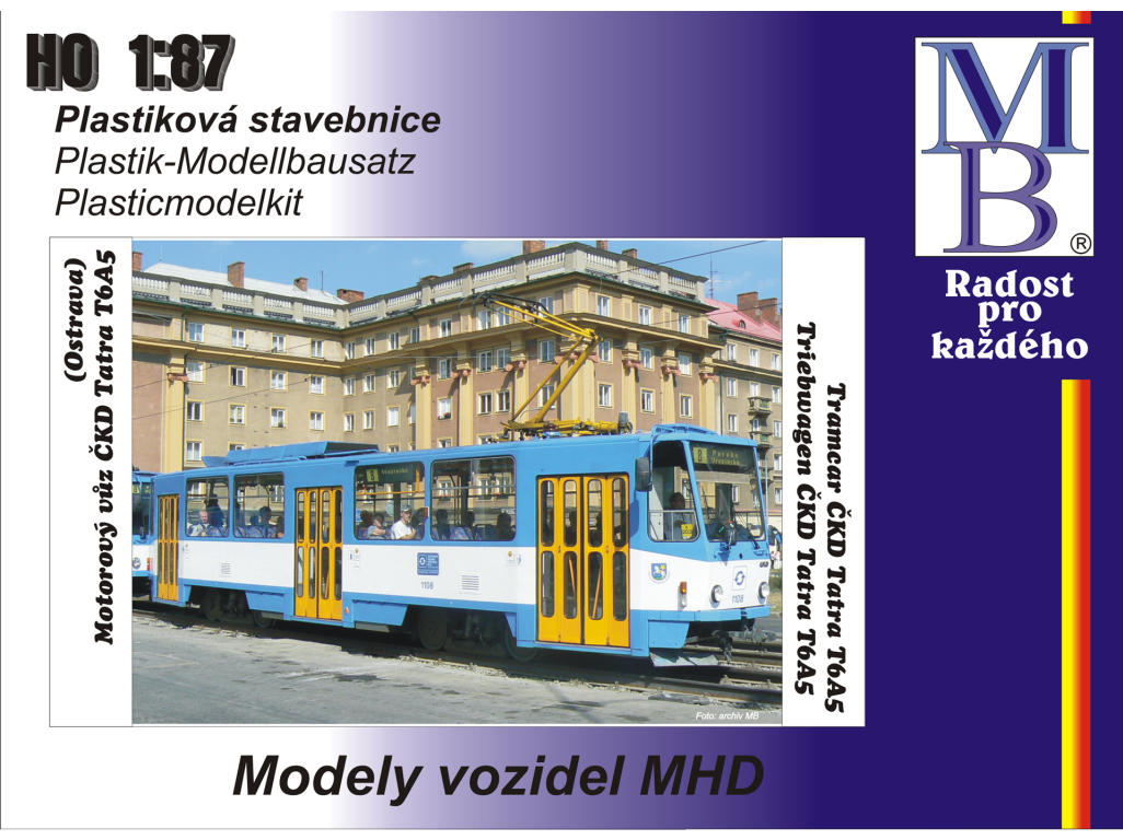 Stavebnice tramvaje ČKD Tatra T6A5 "DP Ostrava"
