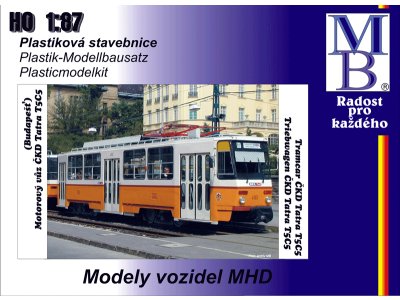 Stavebnice tramvaje ČKD Tatra T5C5 "BKV Budapešť"