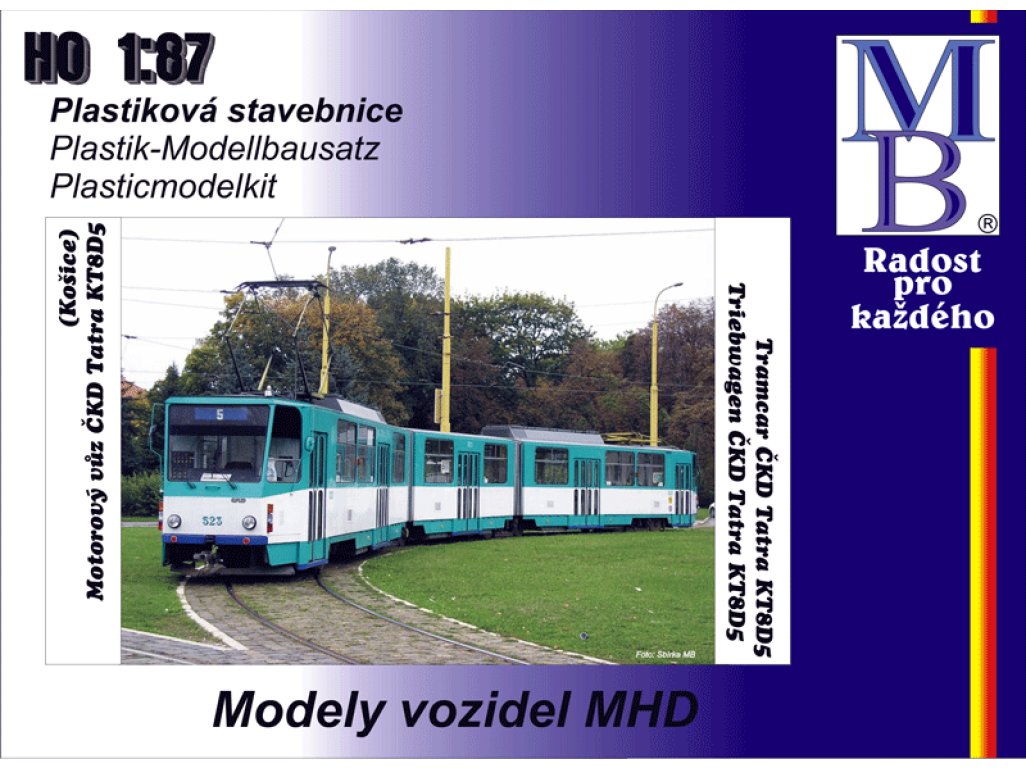 Stavebnice článkové tramvaje KT8D5 "DP Košice"