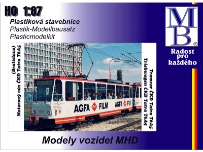 Stavebnice tramvaje ČKD Tatra T6A5 "Agfa" (DP Bratislava)