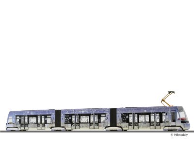 Model nízkopodlažní tramvaje