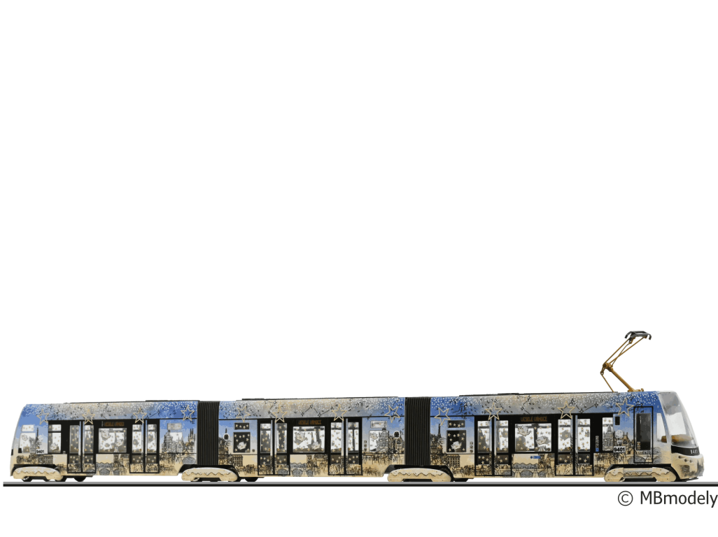 Nízkopodlažní tramvaj "Vánoční tramvaj 2025"