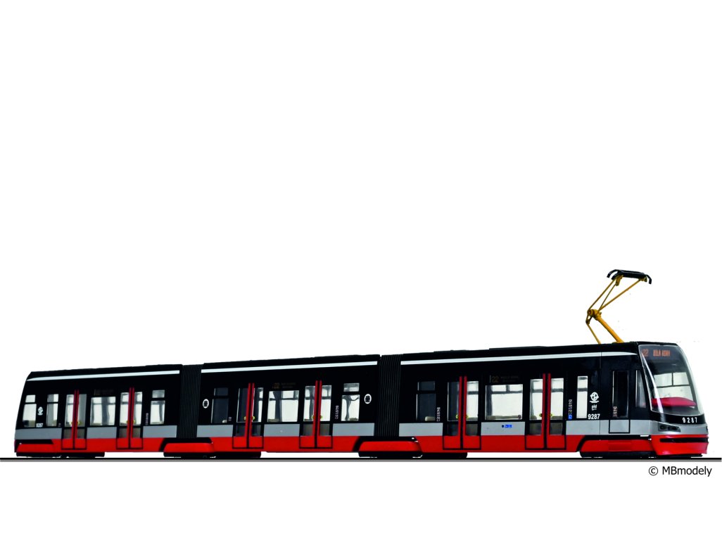 Model nízkopodlažní tramvaje